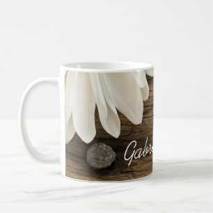 Mug Mariage campagnard blanc de marguerite et de grang