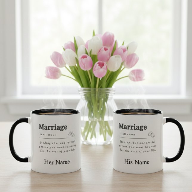Mug Mariage, Citations Drôle Pour Le Mari Et La Femme  (Créateur téléchargé)