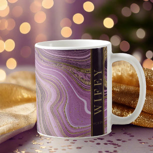 Mug Mariage d'âge Abstrait Wifey Mauve ID827 Café
