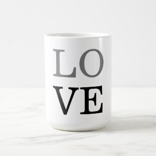 Mug Mariage d'amour de script noir gris
