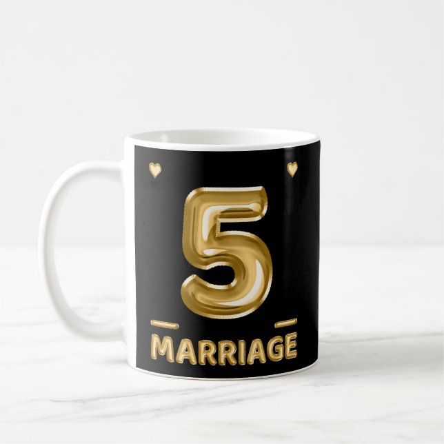 Mug Mariage De 5 Ans 5E Anniversaire Mariage (Gauche)