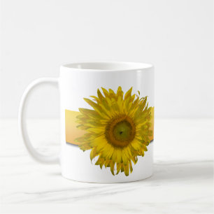 Mug Mariage de bande de tournesol jaune