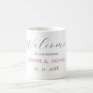 Mug Mariage de bienvenue élégant en calligraphie