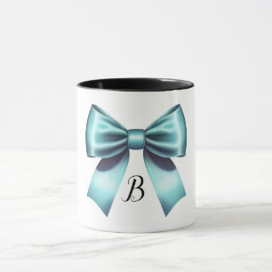 Mug Mariage de Fête des mariées élégant à Bow bleu tur