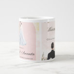 Mug Mariage de mariée et de chambre - Romantic Cou<br><div class="desc">Célébrez l'amour avec cette tasse mariage magnifiquement artisanale avec une illustration élégante de mariée et de mariée. Parfait comme cadeau pour les jeunes mariés, un gardien d'anniversaire ou une faveur spéciale de mariage. Fabriquée pour ceux qui aiment le romantisme, cette tasse est à la fois élégante et fonctionnelle - idéale...</div>
