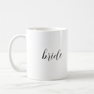 Mug Mariage de nom de la mariée de script minimaliste
