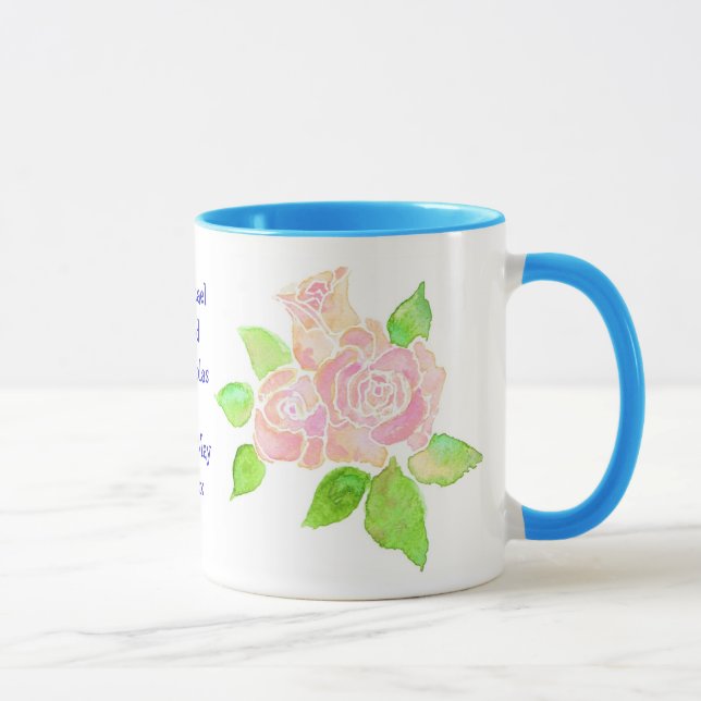 Mug Mariage de roses Vintages personnalisables (Droite)