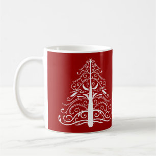 Mug Mariage d'hiver de l'arbre de Noël rouge
