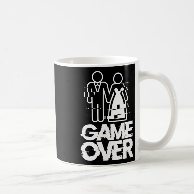 Mug Mariage drôle de mariée marié bug Game Over  (Droite)