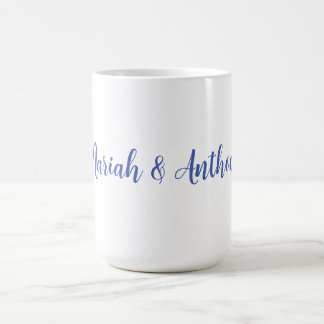 Mug Mariage Élégant Créatif Classique Bleu Blanc