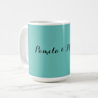 Mug Mariage Élégant minimaliste classique bleu