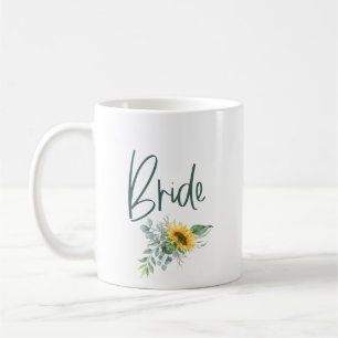 Mug Mariage Eucalyptus de tournesol de mariée