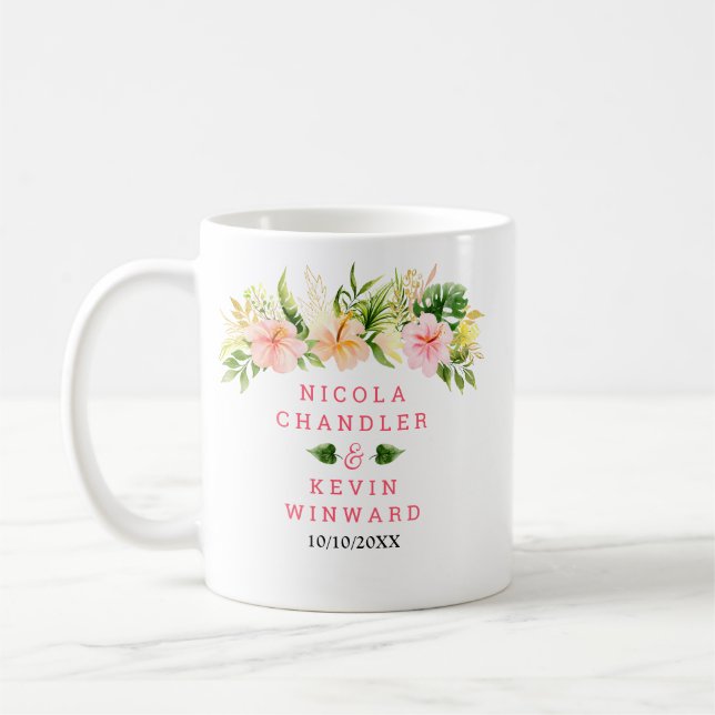 Mug Mariage Floral Jungle Tropical (Gauche)
