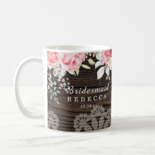 Mug Mariage floral rustique