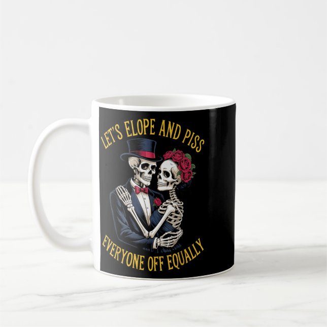 Mug Mariage Futur Époux Couple Fuyons Ensemble (Gauche)