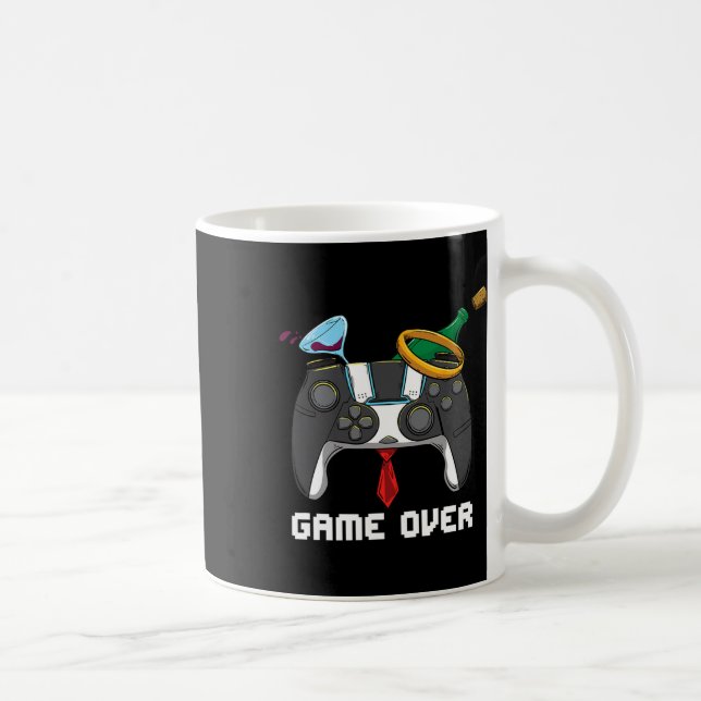 Mug Mariage Game Over Enterrement de Vie de Garçon Cér (Droite)