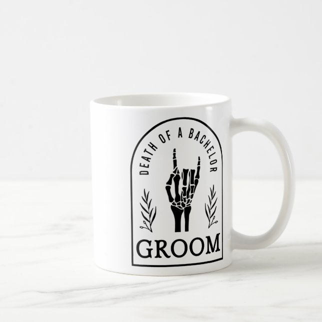 Mug Mariage gothique de garçon de la mort d'un célibat (Droite)