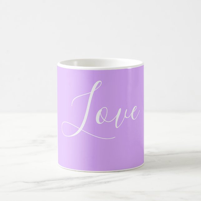 Mug Mariage minimaliste Pastel Mauve couleur solide pe (Centre)