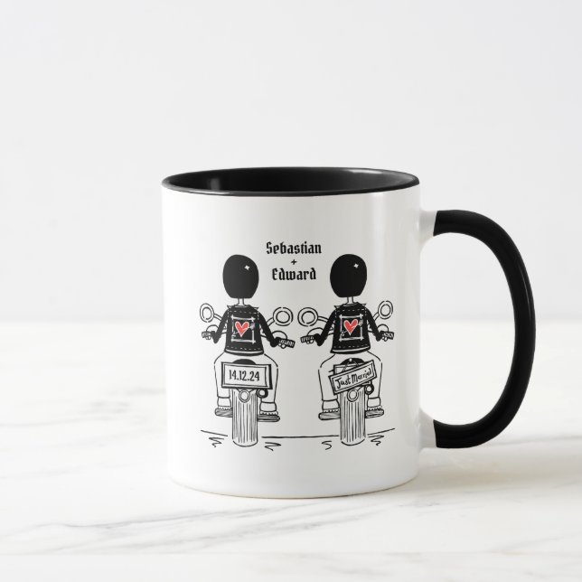 Mug Mariage motocyclette Grooms (Droite)