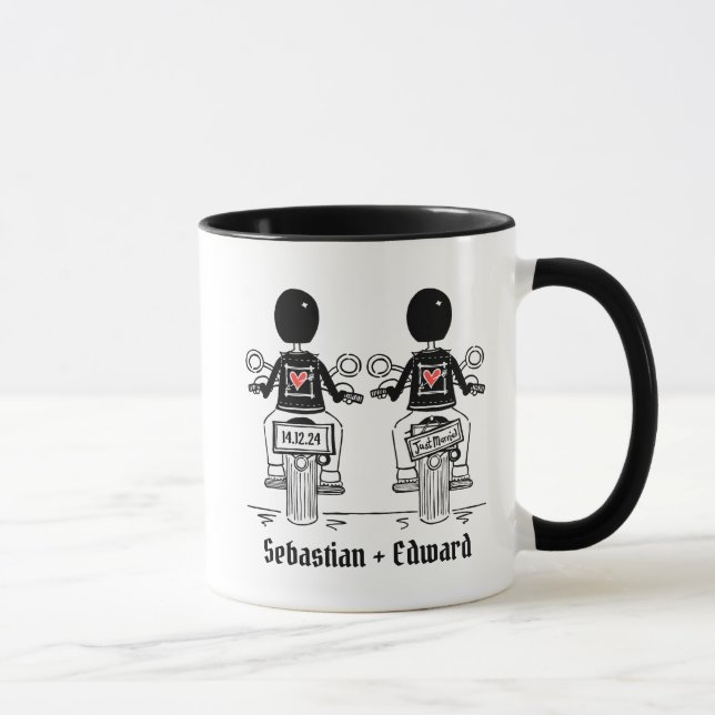 Mug Mariage motocyclette Grooms (Droite)