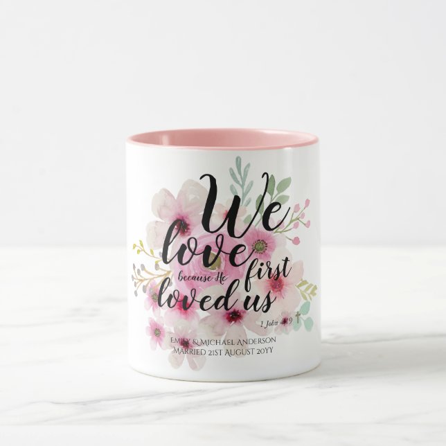 Mug MARIAGE - Nous Aimons Parce Qu'Il Nous Aimait Pour (Centre)
