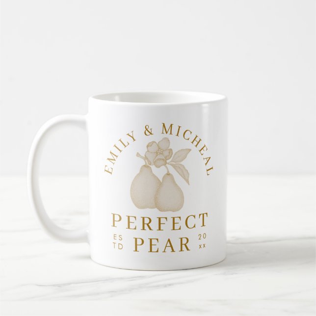 Mug Mariage Parfait Poire Doré (Gauche)