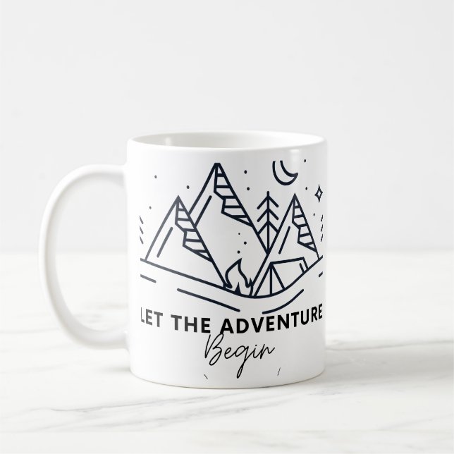 Mug Mariage personnalisé Camping Mug, cadeaux (Gauche)