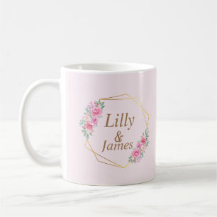 Mug Mariage rose floral