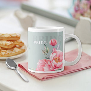 Mug Mariage Vert Sauge Pivoine   Cadeau pour une B