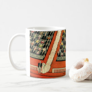 Mug Mariage Vintage, Jeune Marié et Jeune Mariée Art D