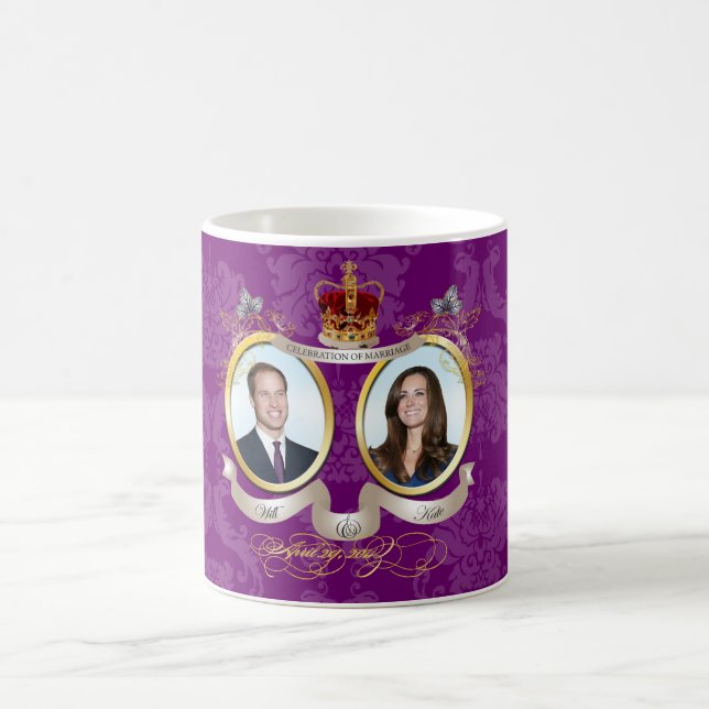 Mug Mariage Will+Kate, couleur diy !! (Centre)
