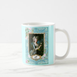 Mug Marie-Antoinette Roses roses de dentelle rose