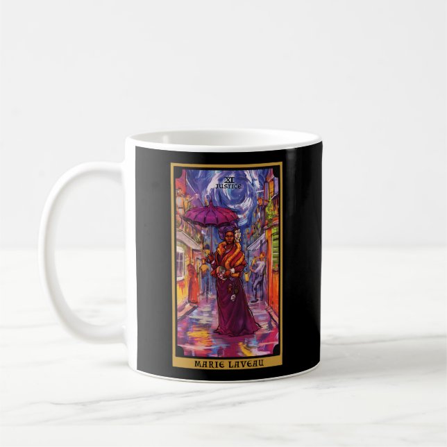 Mug Marie Laveau Justice Tarot Card Voodoo Witch Nouve (Gauche)