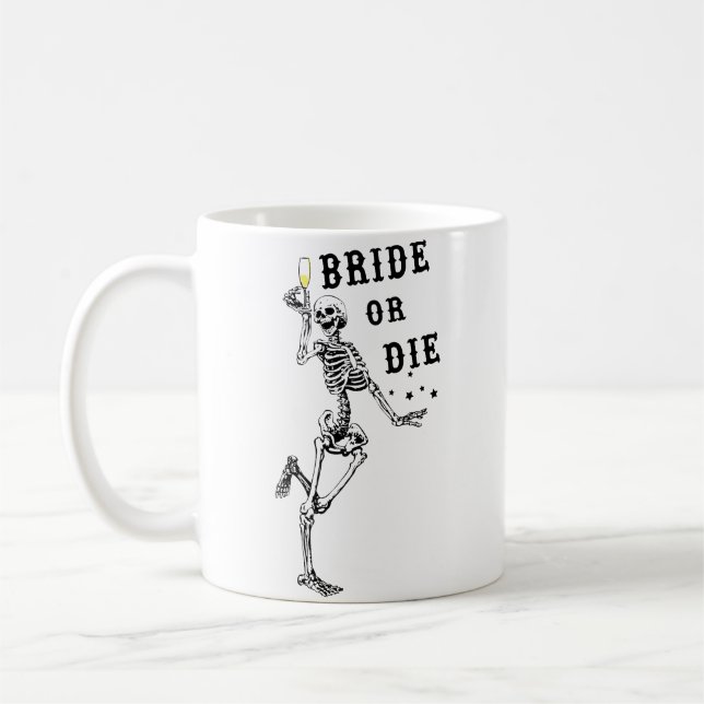 Mug Marie ou mourir squelette dansant gothique enterre (Gauche)