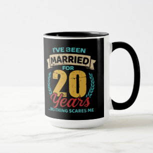 Mug Marié pendant 20 ans 20e mariage anniversaire