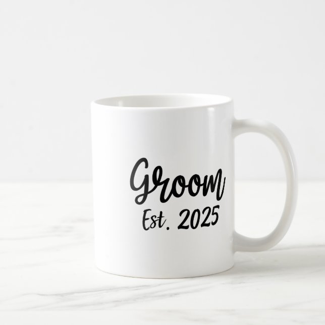 Mug Marié prévu 2025 Hommes Fiançailles de mariage Par (Droite)