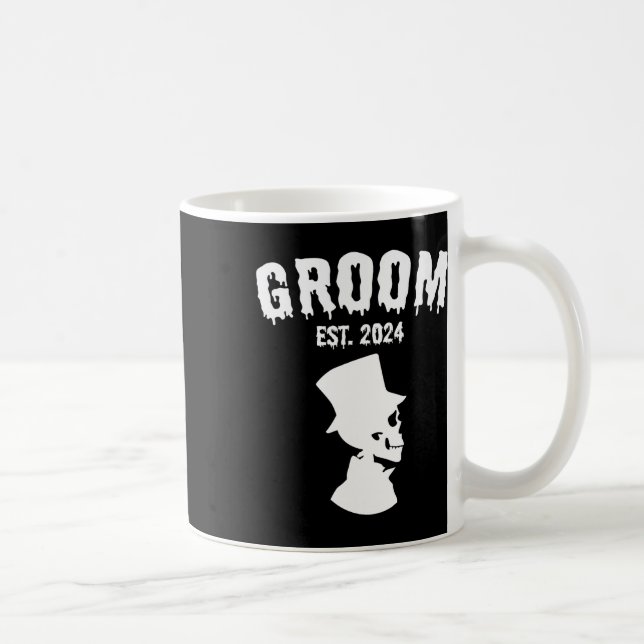 Mug Mariée 2024 Couples de squelette Mariage jumelé Ha (Droite)