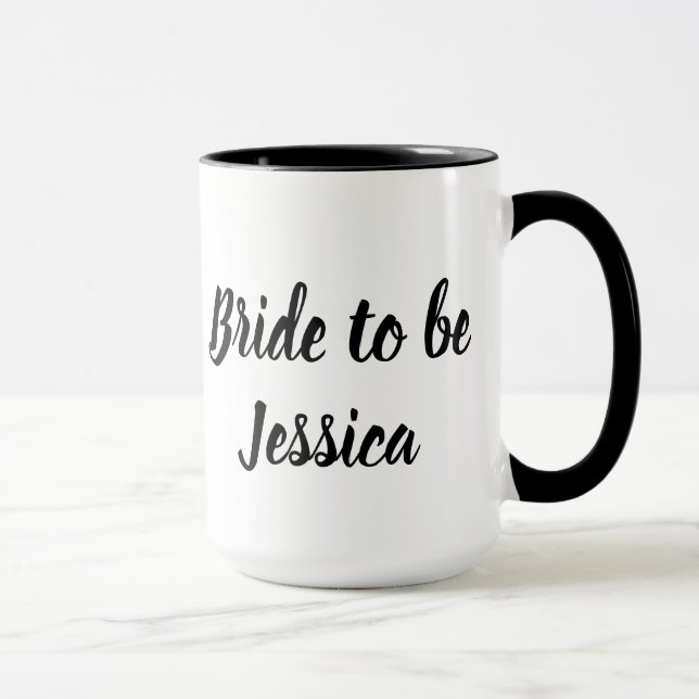 Mug Mariée à venir Élégant écriture Cadeaux Mariages (Droite)