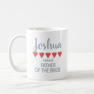 Mug Mariée & Cortège de Mariage 5 Cœurs Père de la Mar