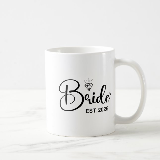 Mug Mariée Ést. 2026 Fiancée Mme Épouse Enterrement de (Droite)