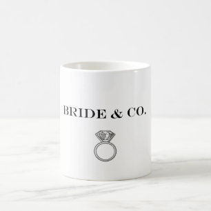 Mug Mariée et femme de chambre Fiançailles Shower Tiar