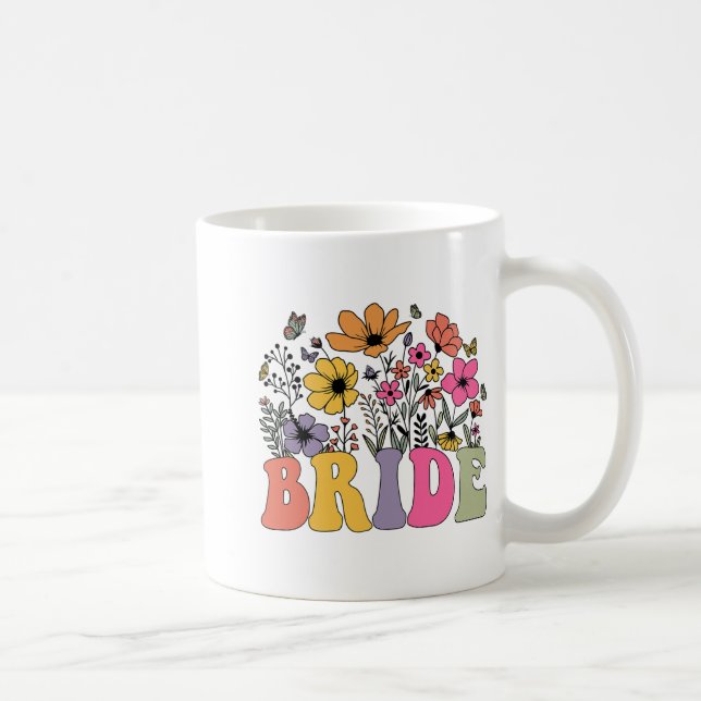 Mug Mariée Fleurie Demoiselle d'Honneur Fleurs Sauvage (Droite)