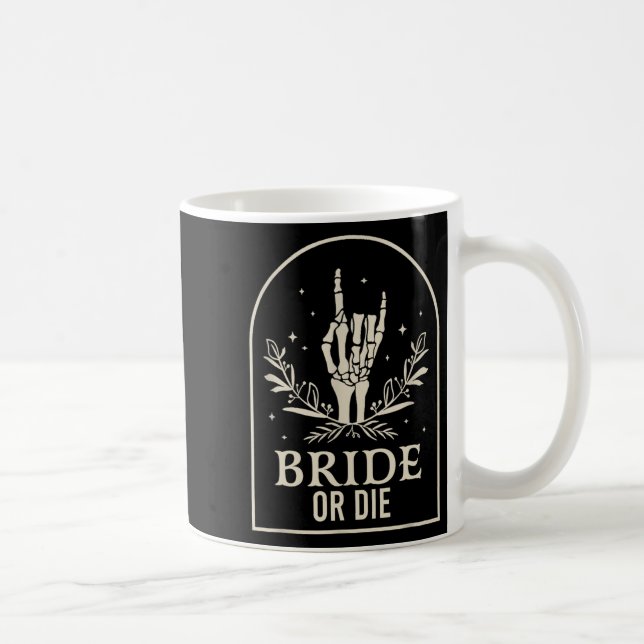Mug Mariée ou mourir Main de squelette Gothique Enterr (Droite)