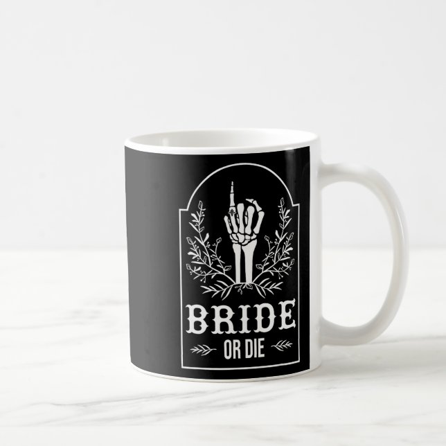 Mug Mariée ou mourir squelette main gothique enterreme (Droite)