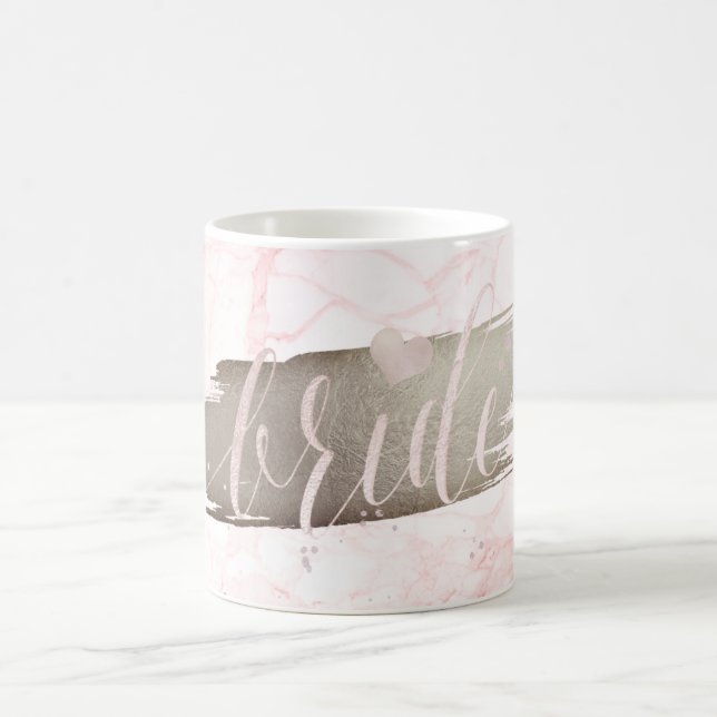 Mug Mariée PixDezines | Marbre blanc rose (Centre)