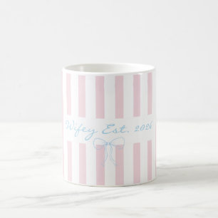 Mug Mariée rosewater rose rayée 