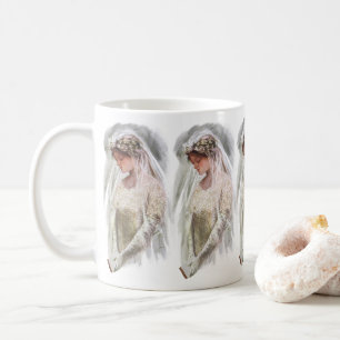 Mug Mariée victorienne vintage avec la Bible Harrison