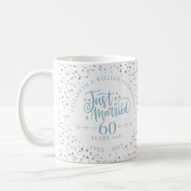 Mug Mariés à peine 60 ans d'anniversaire de mariage Am (Gauche)