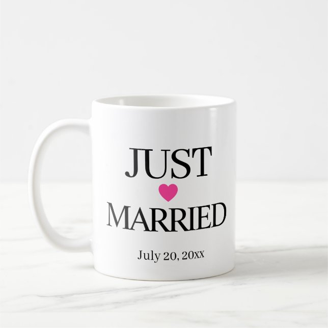 Mug Mariés avec date personnalisée  (Gauche)