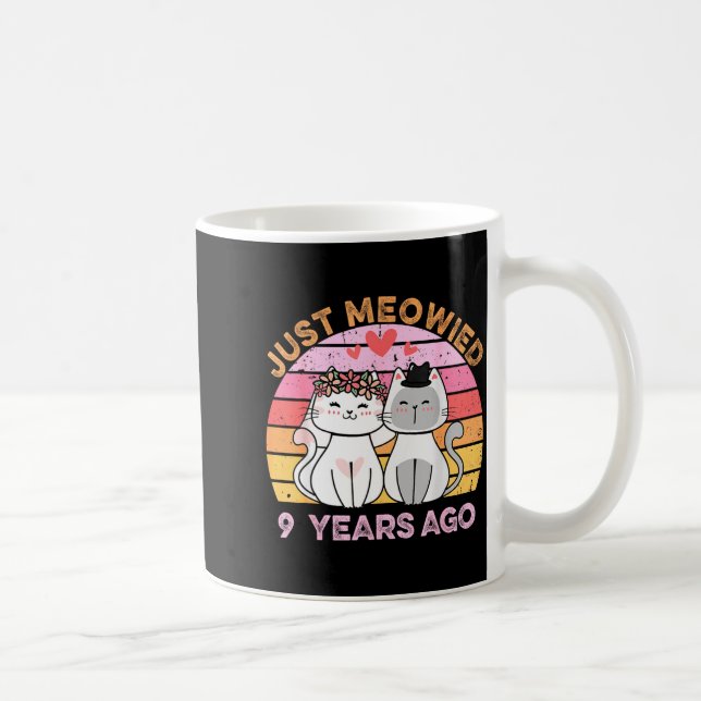 Mug Mariés depuis 9 ans Chats 9e anniversaire de maria (Droite)
